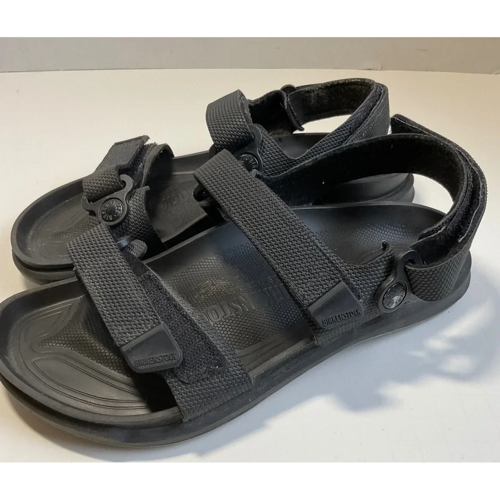 Birkenstock Mogami Terra Black Sport Sandals EU 37 L6 M4 Hook and Loop Straps